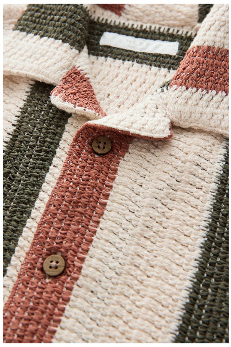 Kids' Textured Stripe Camp Shirt, Alternate, color, PRINT