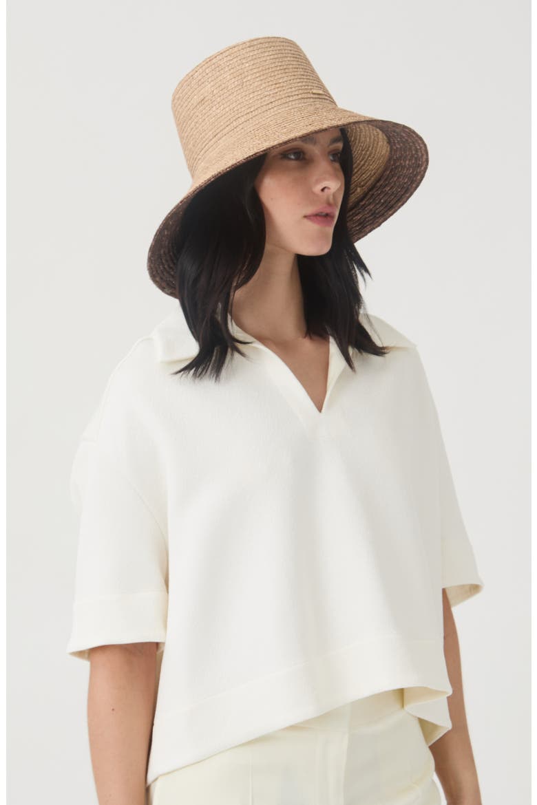 Annabelle UPF 50+ Wide Brim Straw Sun Hat, Alternate, color, CAMEL