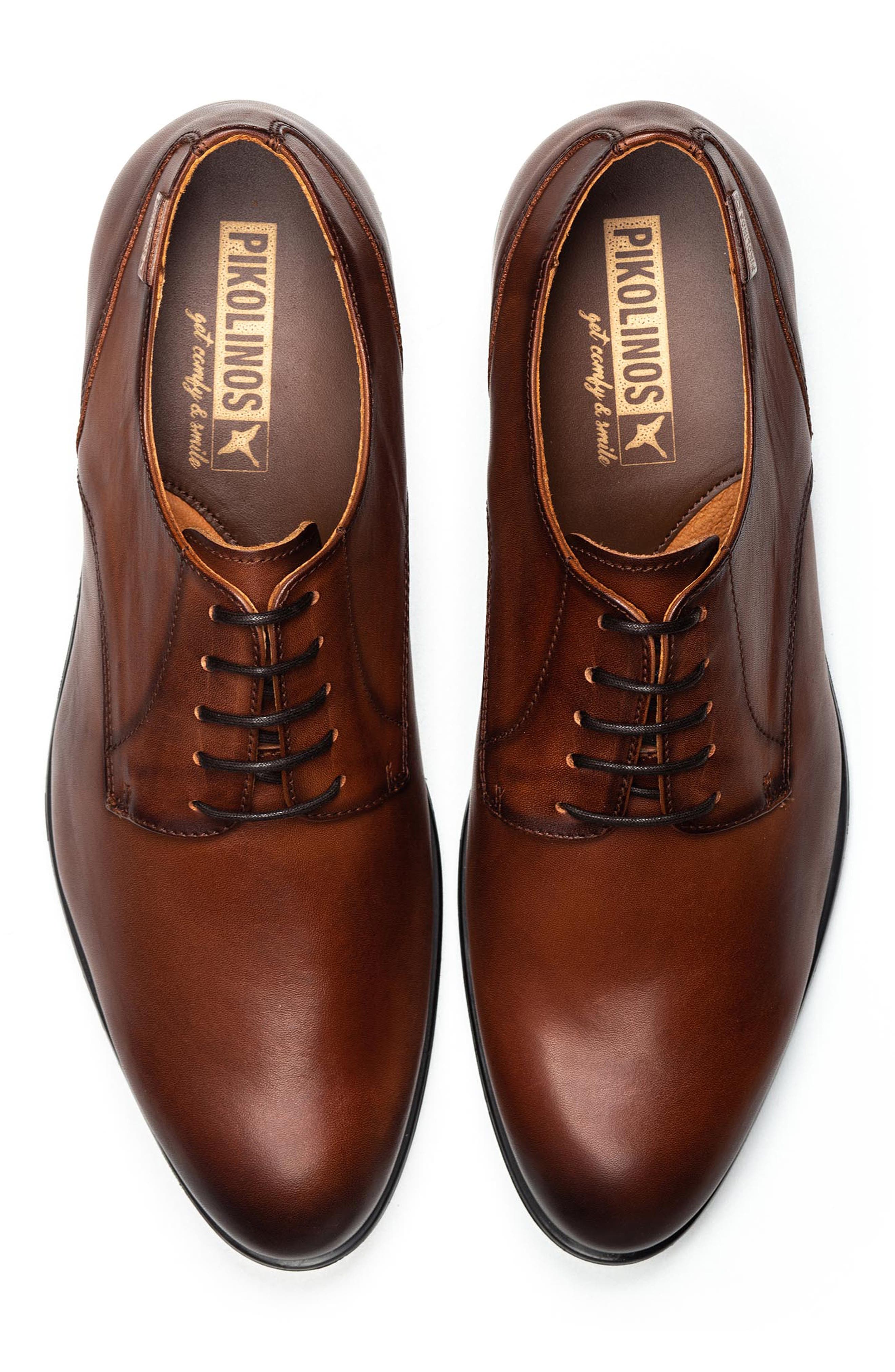 PIKOLINOS Bristol Plain Toe Derby, Alternate, color, Cuero