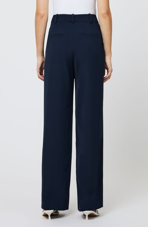 French Connection Harrie Wide Leg Suiting Pants In Marine