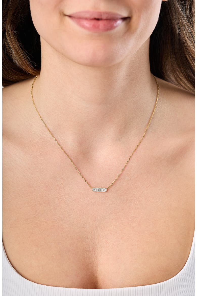 18K Gold Mika Diamond Bar Necklace (Online Trunk Show), Alternate, color, 18K YELLOW GOLD/ DIAMOND