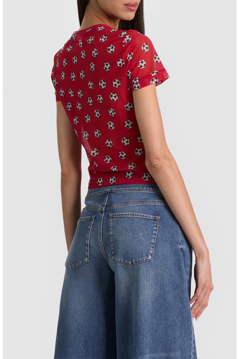Tess Crop T-Shirt, Alternate, color, GO FOR GOLD HIBISCUS