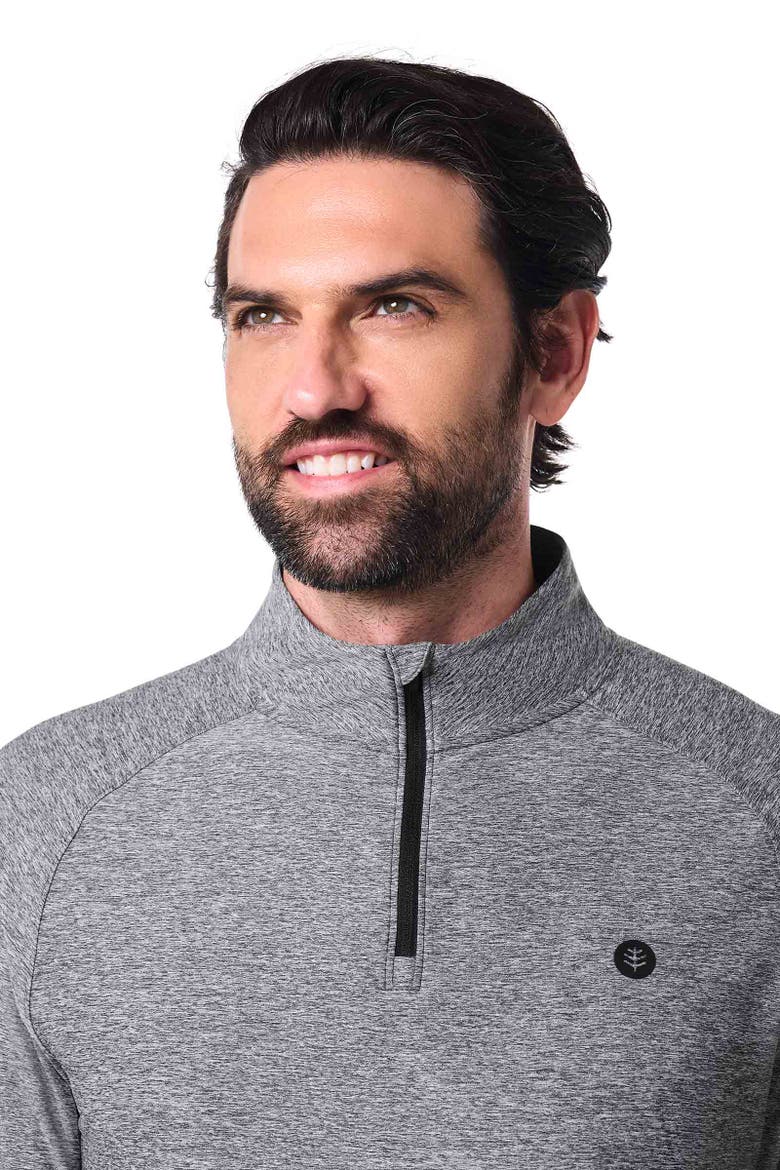 Men's Agility Performance Pullover, UPF 50+ Sun Protection, Alternate, color, Charcoal Heather