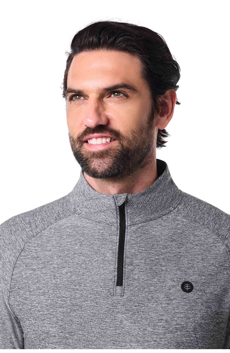 Coolibar Men's Agility Performance Pullover, UPF 50+ Sun Protection, Alternate, color, Charcoal Heather
