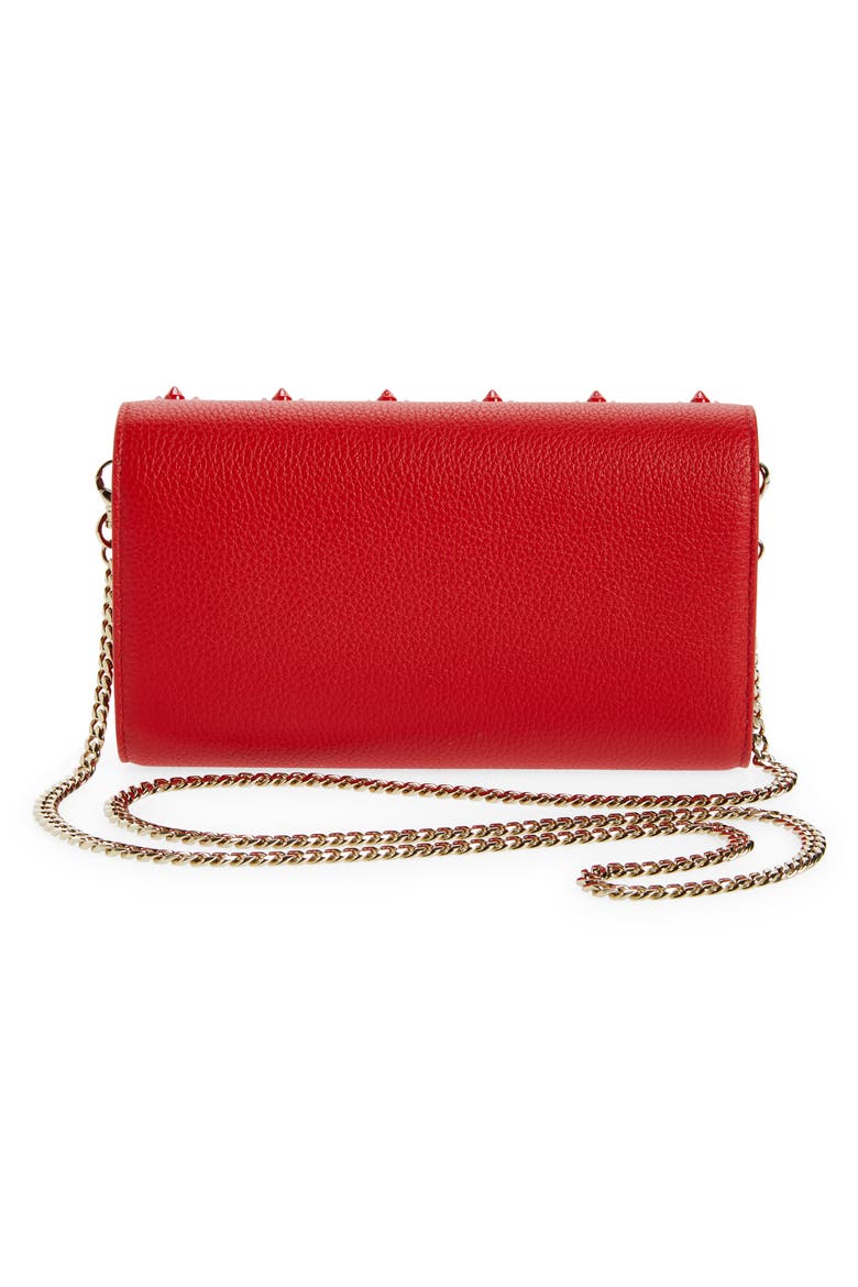 Paloma Loubinthesky Calfskin Wallet on a Chain, Alternate, color, R297 LOUBI/ LOUBI