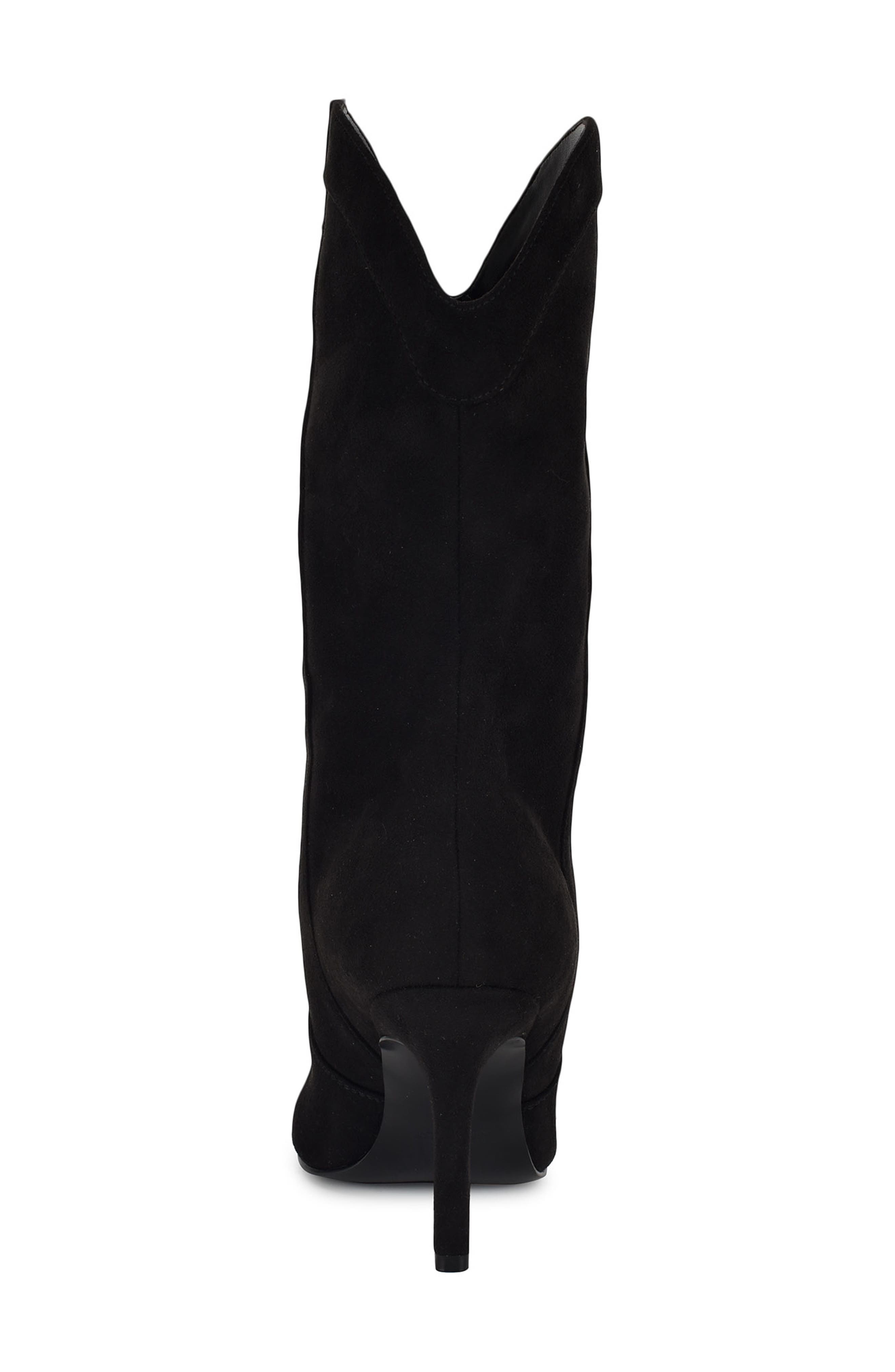 Nine West Grasy Western Boot, Alternate, color, Blk02