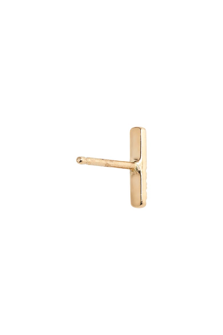 Sylvie Pavé Diamond Bar Stud Earrings, Alternate, color, YELLOW GOLD