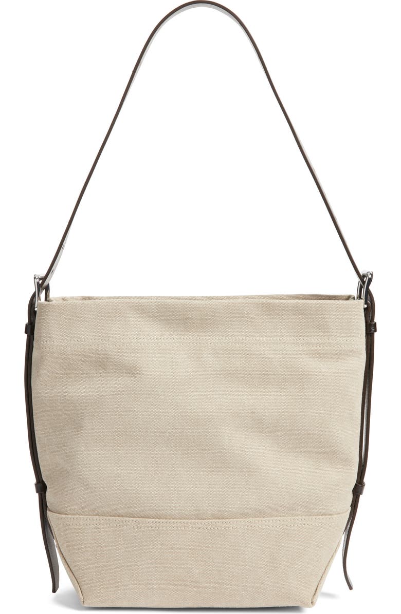 Lemaire Small Belted Canvas Tote, Main, color, Dark Linen