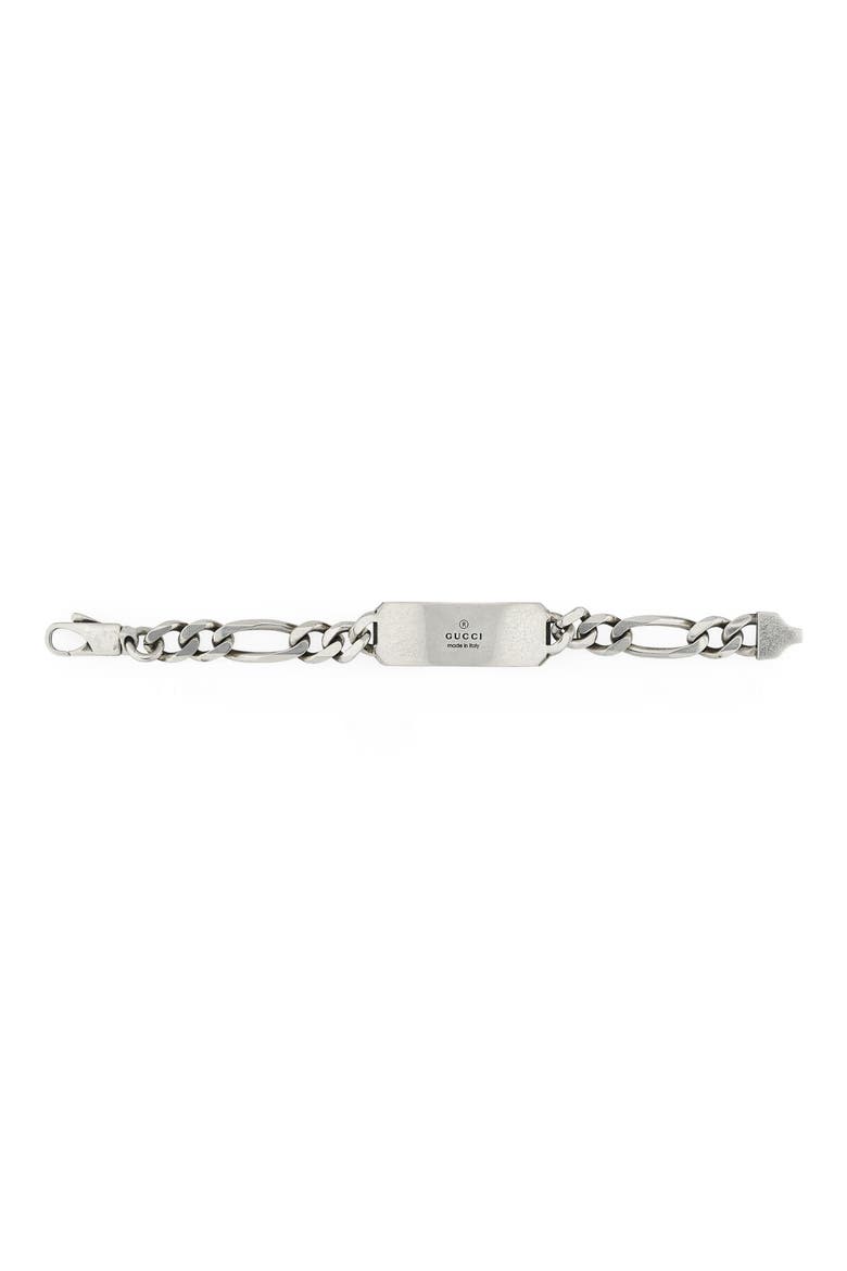 Signature Bee ID Bracelet, Alternate, color, STERLING SILVER
