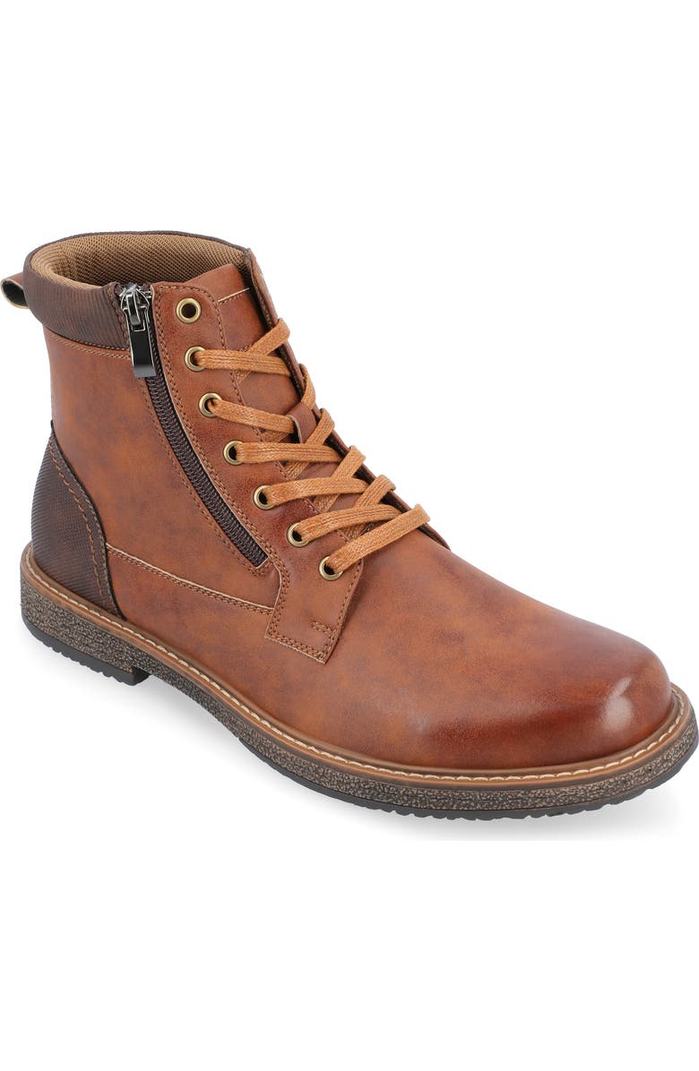 VANCE CO Metcalf Lace-Up Boot, Main, color, Brown