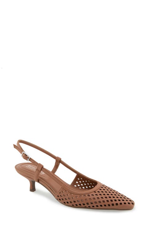 Maggie Perforated Slingback Pump (Women)