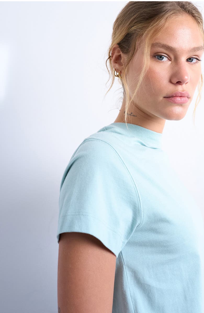 Topshop Boxy Cotton T-Shirt, Alternate, color, Medium Blue