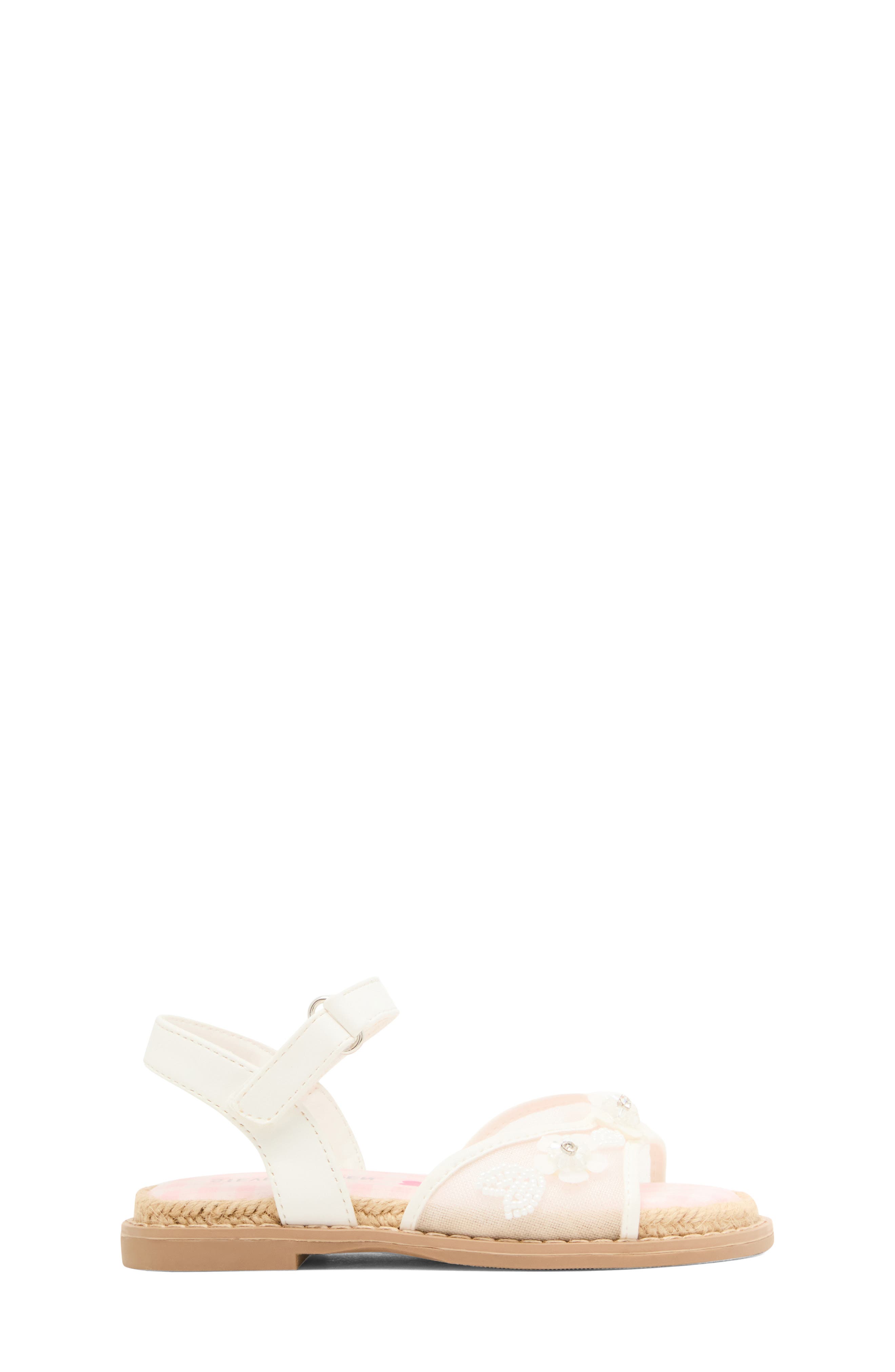 Steve Madden Kids' TKinsley Floral Embellished Ankle Strap Sandal, Alternate, color, 