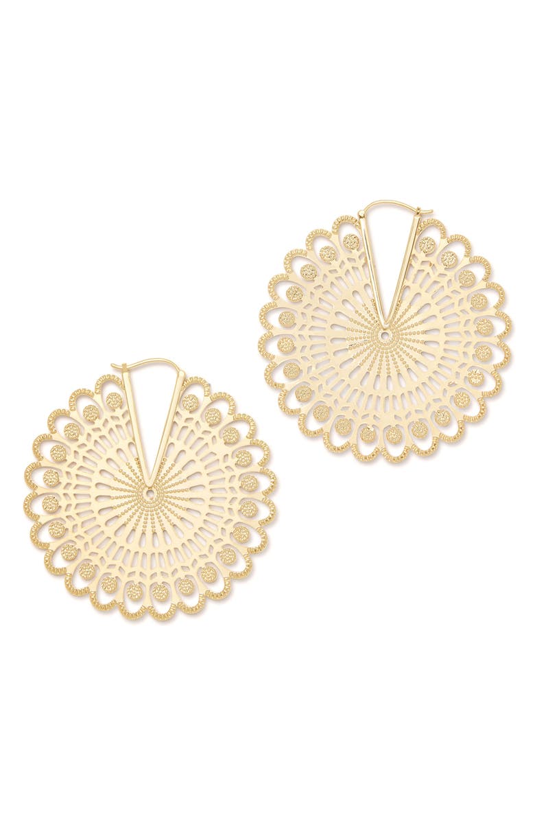 Ramy Brook Diya Hoop Earrings, Main, color, Gold