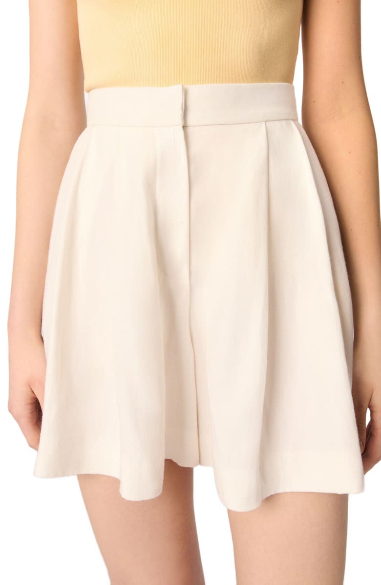 maje Flowing shorts, Alternate, color, Ecru