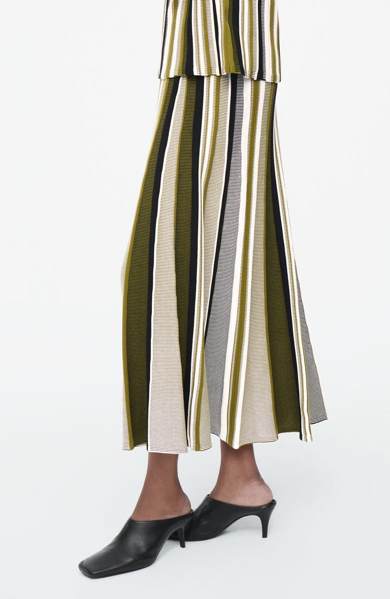 COS Stripe Knit Flare Maxi Sweater Skirt, Alternate, color,