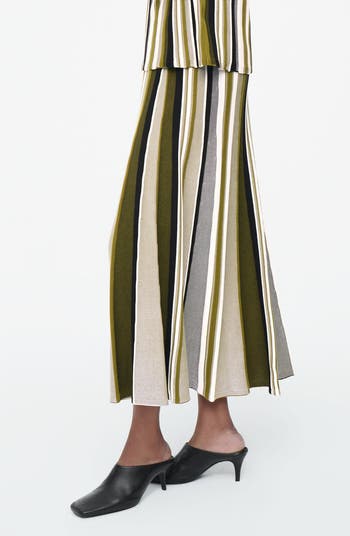 【PORTERNA】Cos knit long skirt ROUNDED MERINO WOOL MAXI SKIRT - DARK BROWN | COS