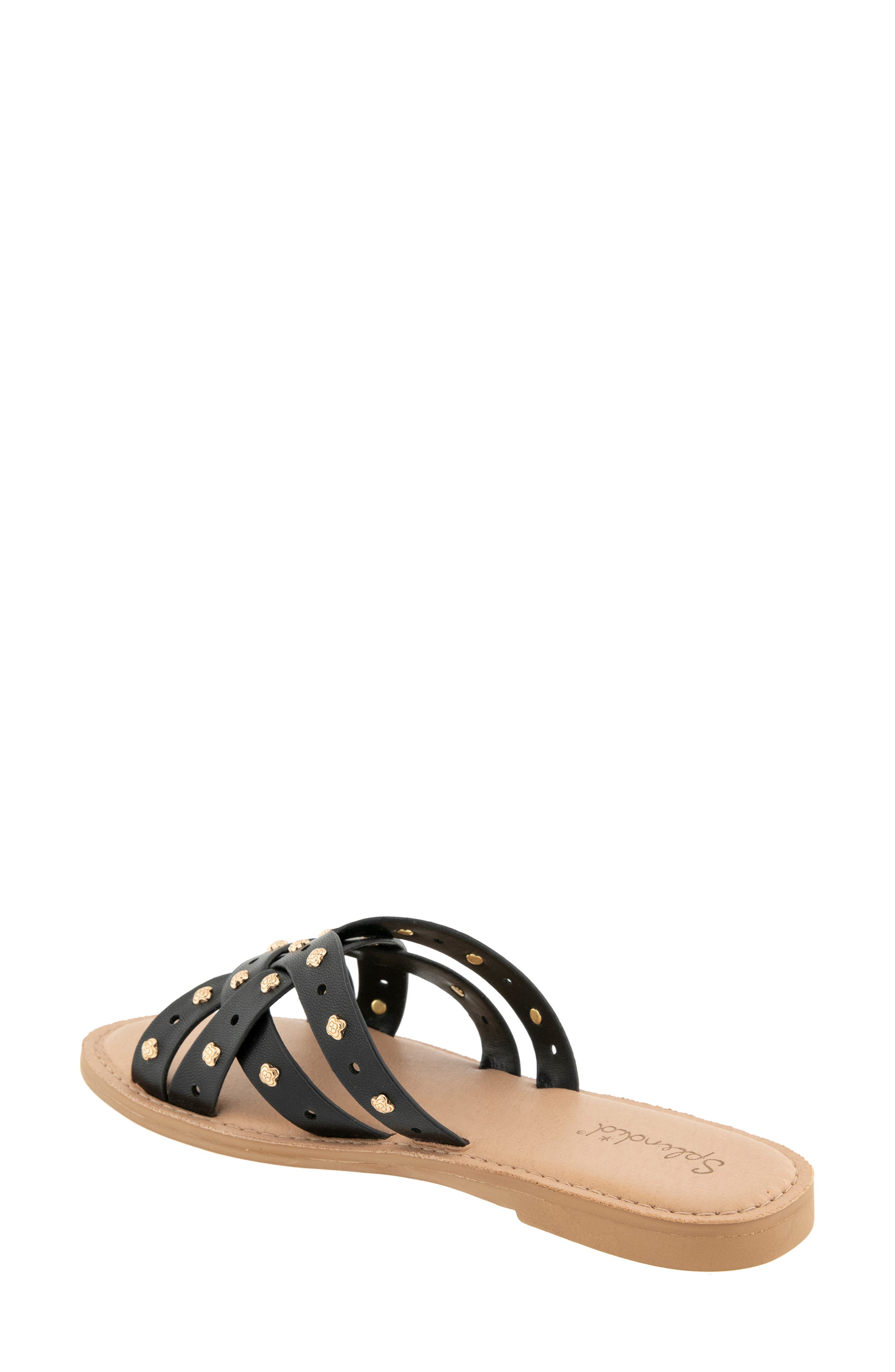 Splendid Simon Studded Slide Sandal, Alternate, color, Black