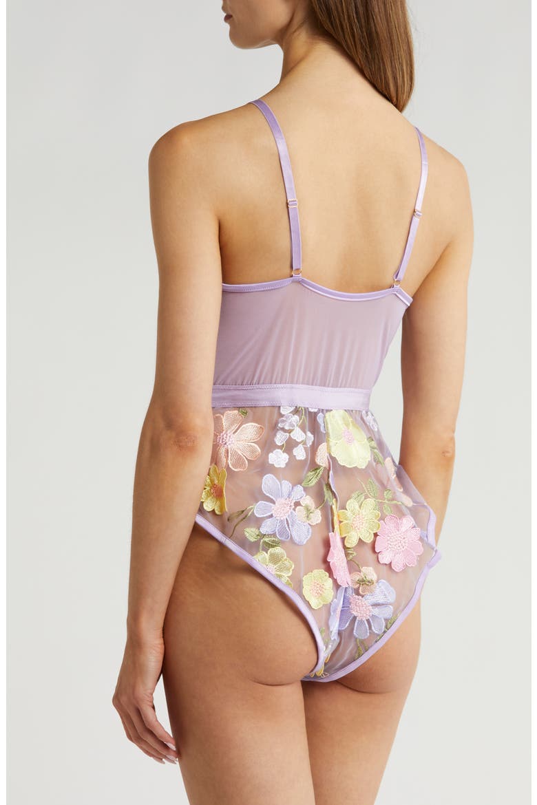 Embroidered Teddy, Alternate, color, PASTEL FLORAL