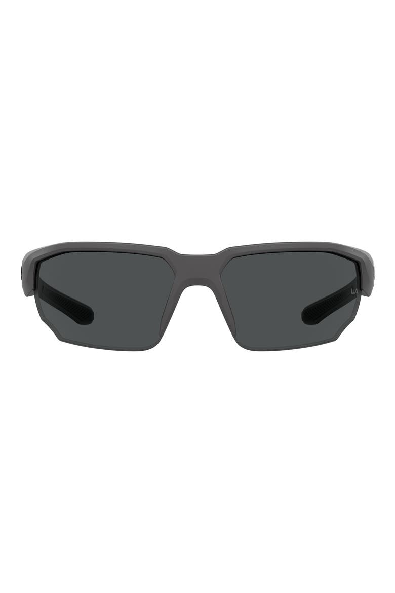 70mm Polarized Oversize Sport Sunglasses, Main, color, GREY BLACK