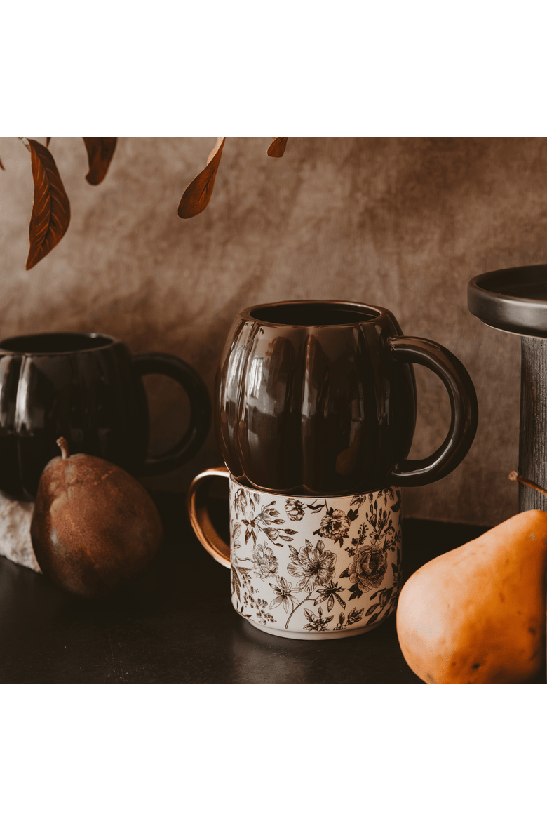 Pumpkin Shaped 19 oz Coffee Mug, Alternate, color, Brown
