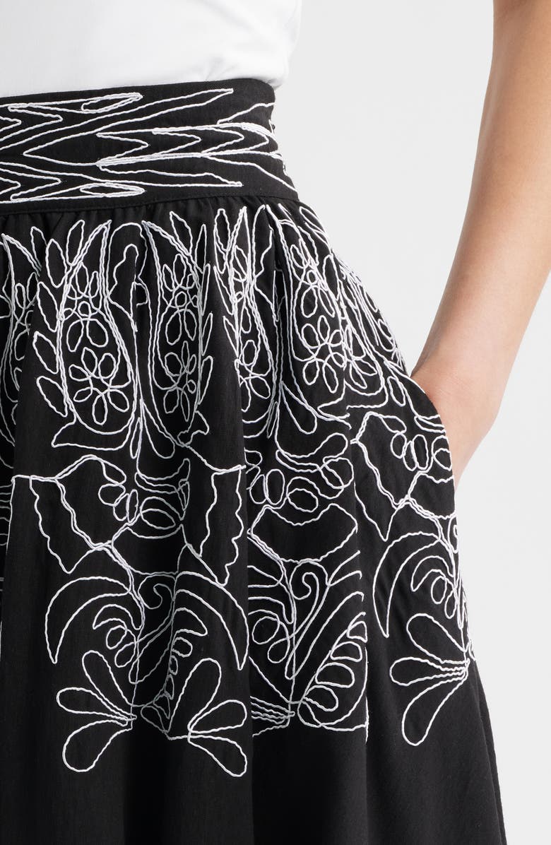 Elie Tahari The Oriana Soutache Embroidered Skirt, Alternate, color, 