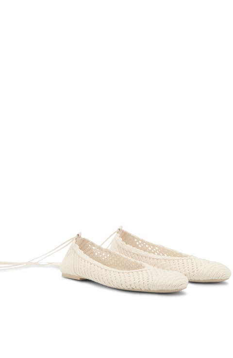 Ankle Wrap Knit Ballet Flat (Women)