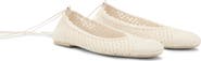 MANGO Ankle Wrap Knit Ballet Flat
