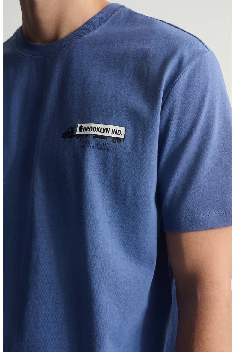 Logo Cotton Graphic T-Shirt, Alternate, color, BIJOU BLUE