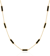 The Lovery Fine Jewelry Onyx Bar Chain Necklace