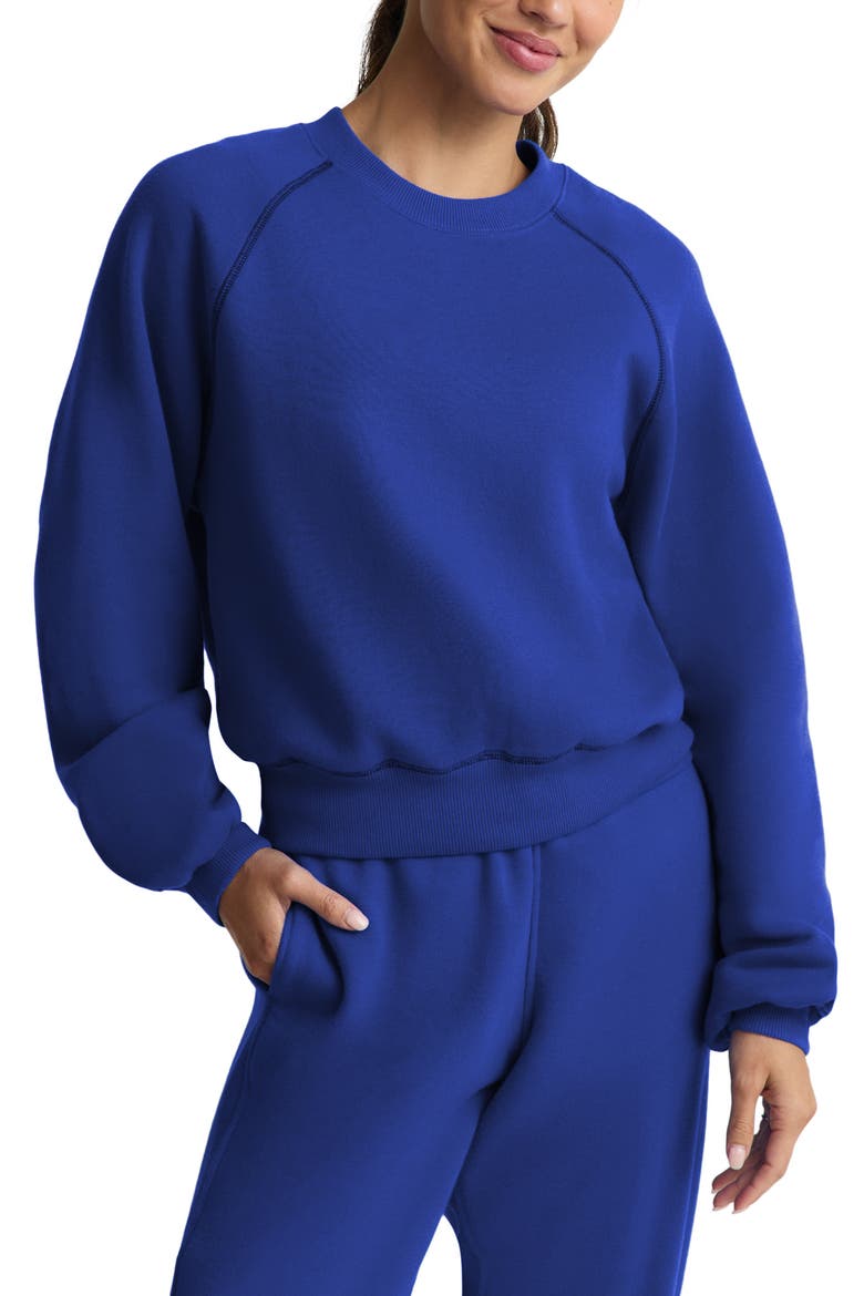 Luxefleece Colorblocked Sweatshirt, Main, color, ULTRA BLUE COLOR BLOCK