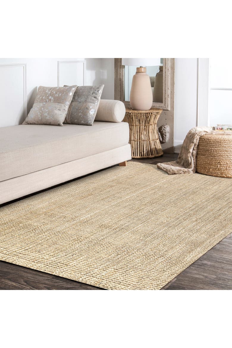Hiro Hand Woven Chunky Jute Area Rug, Alternate, color, Ivory