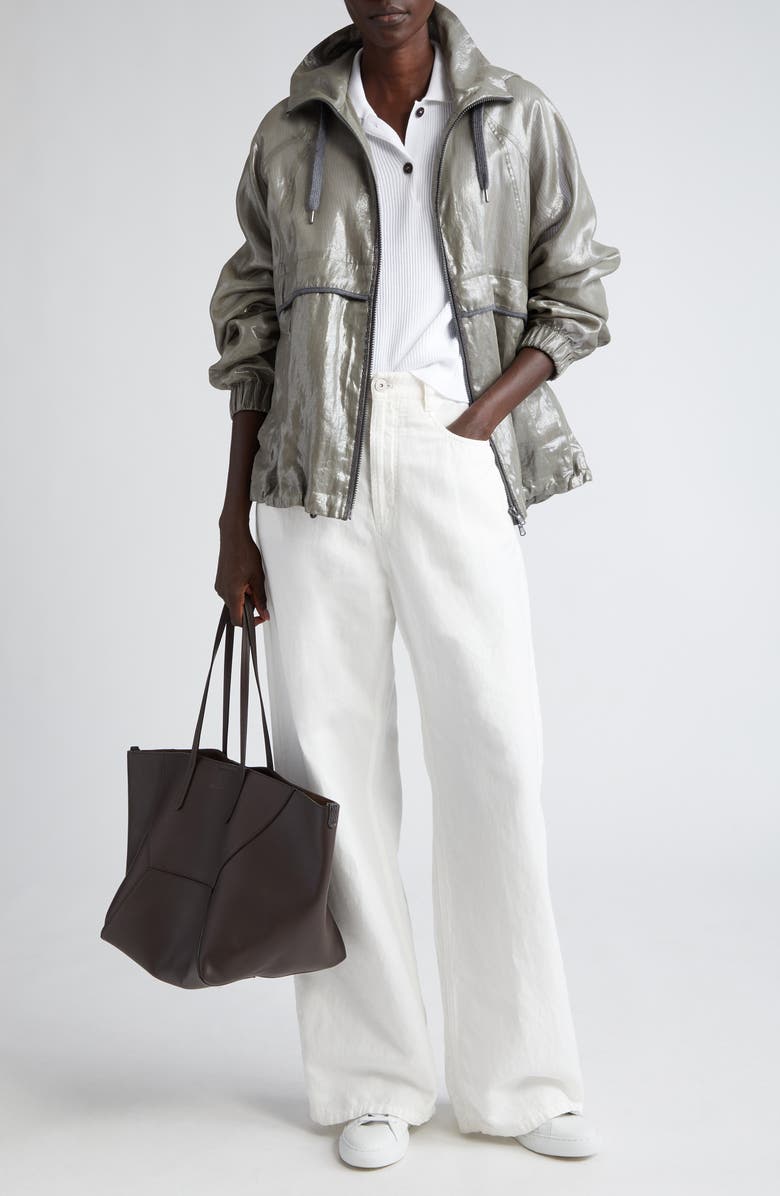 Brunello Cucinelli Garment Dye Cotton & Linen Pants, Alternate, color,