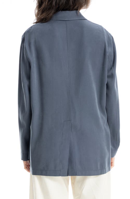 Max Studio Single Button Blazer In Blue