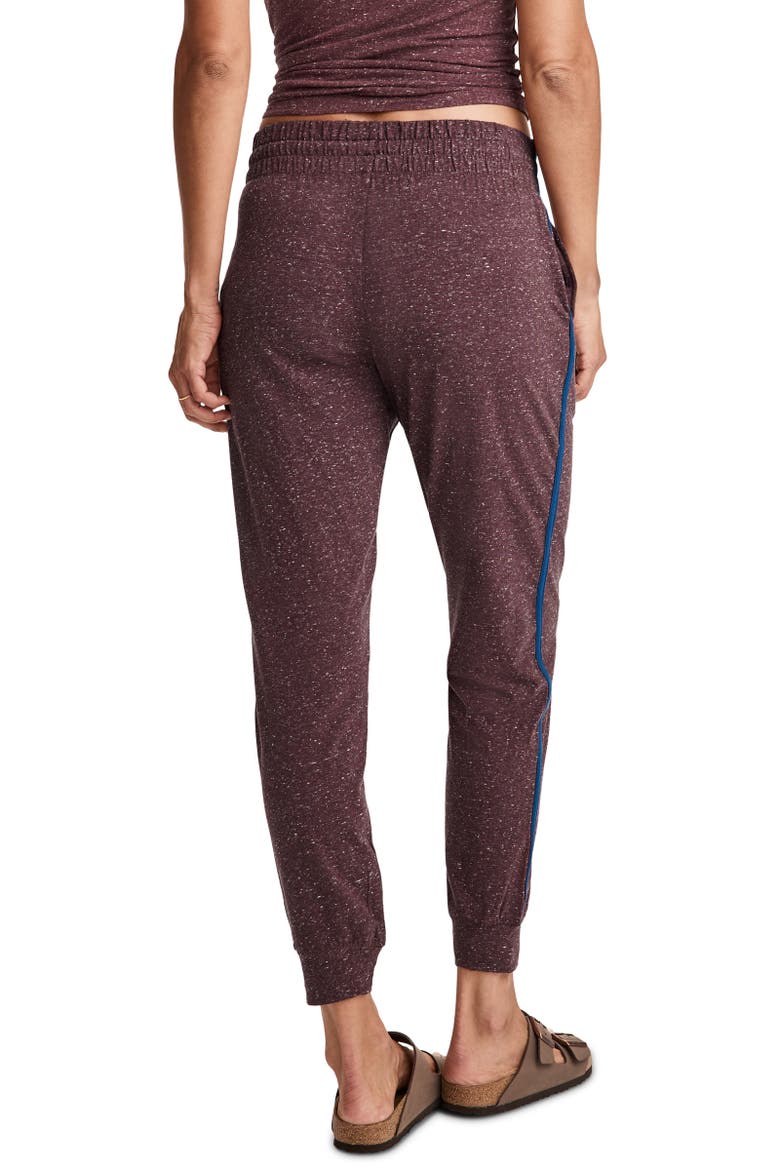 Womens Organic Cotton Stretch Jogger, Alternate, color, Currant Heather