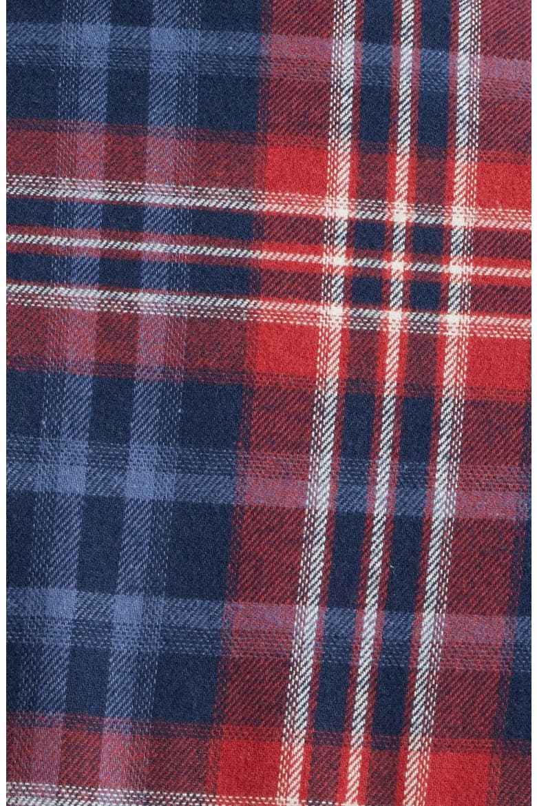 Time Out Flannel Robe, Alternate, color, NAVY/ RED