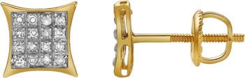 Imprevisto 10K Yellow Gold Diamond Unisex Earrings - 0.1 Cts