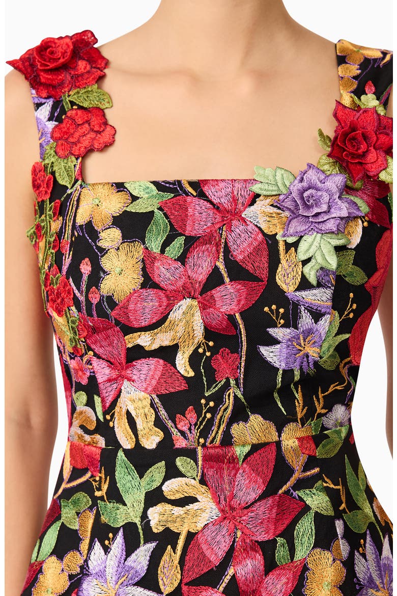 Talia Floral Embroidery Cocktail Minidress, Alternate, color, FLORAL MULTI