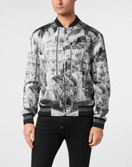 PHILIPP PLEIN Satin Bomber Cote D'azur Men