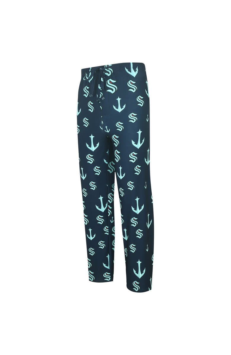 CONCEPTS SPORT Men's Concepts Sport Navy Seattle Kraken Gauge Allover Print Knit Sleep Pants, Alternate, color, Navy