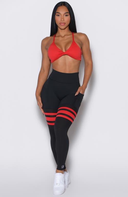 Bombshell Sportswear Twist Mini Bra In Red