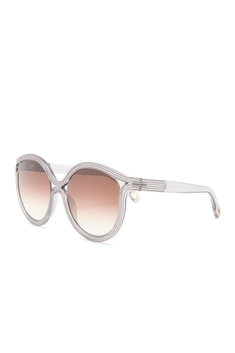 57mm Modified Cat Eye Sunglasses, Main, color, GREY