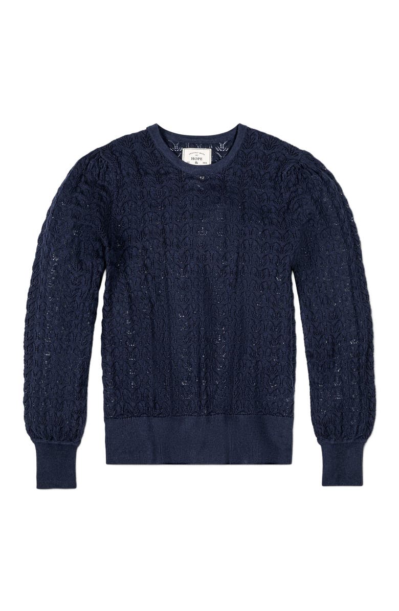 Hope & Henry Women's Organic Pointelle Sweater, Alternate, color, 