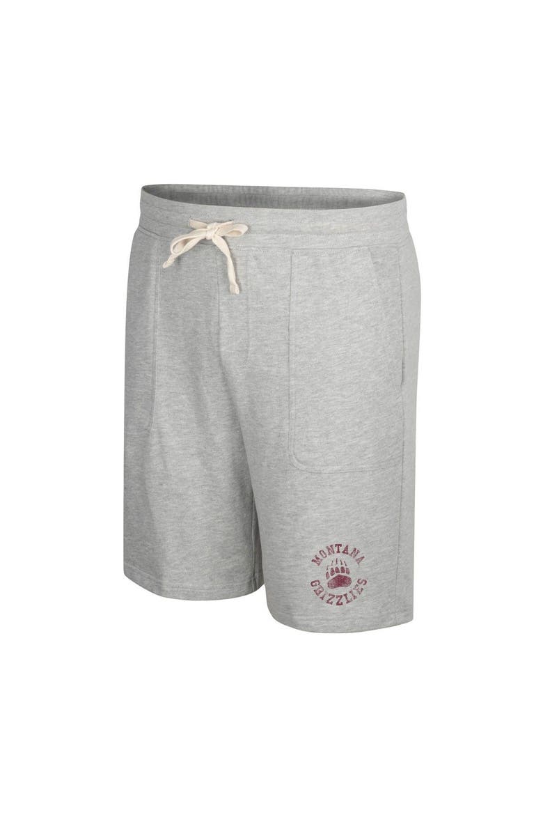 Men's Colosseum Heather Gray Montana Grizzlies Love To Hear This Terry Shorts, Alternate, color, Heather Gray