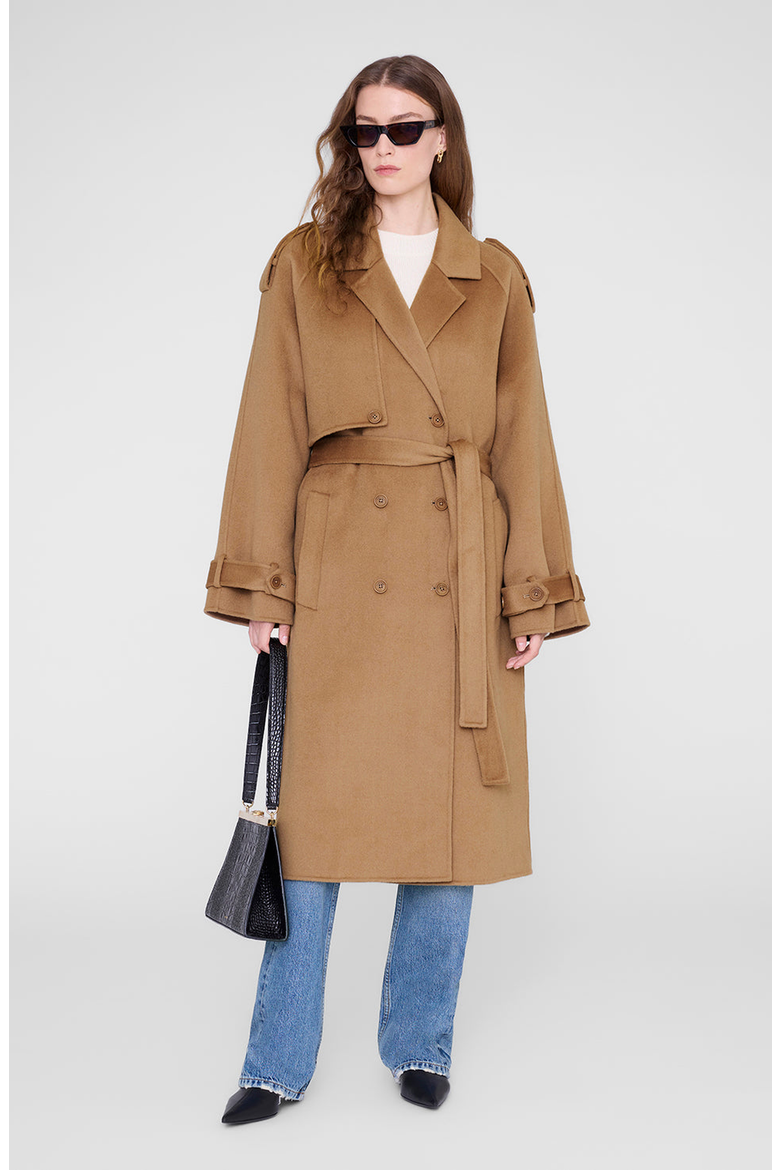 Rickie Maxi Trench, Alternate, color, Camel
