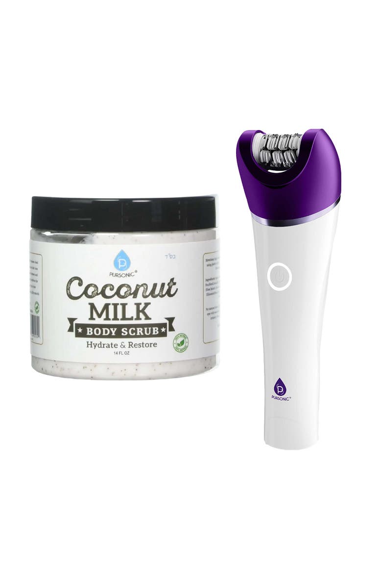 6-in-1 Epilator & Coconut Milk Body Scrub, Main, color, Multicolor