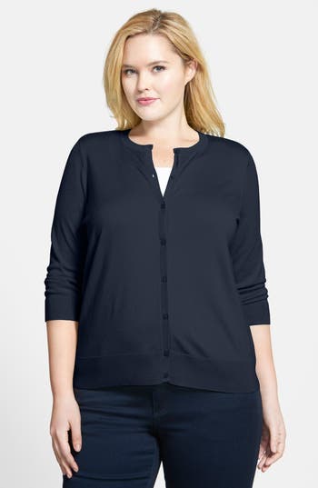 Halogen ® Three Quarter Sleeve Cardigan