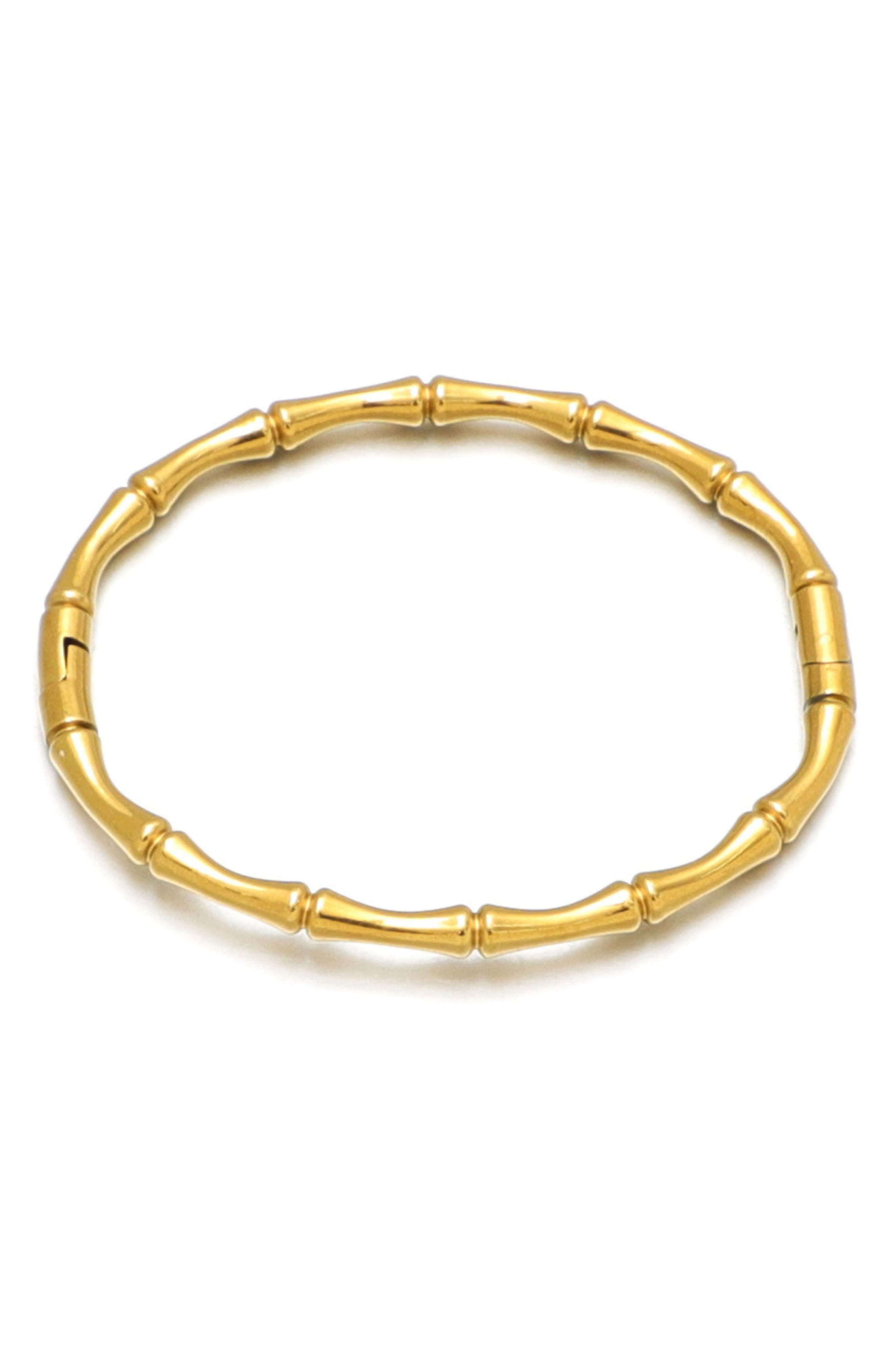 Adornia Bamboo Texture Bracelet