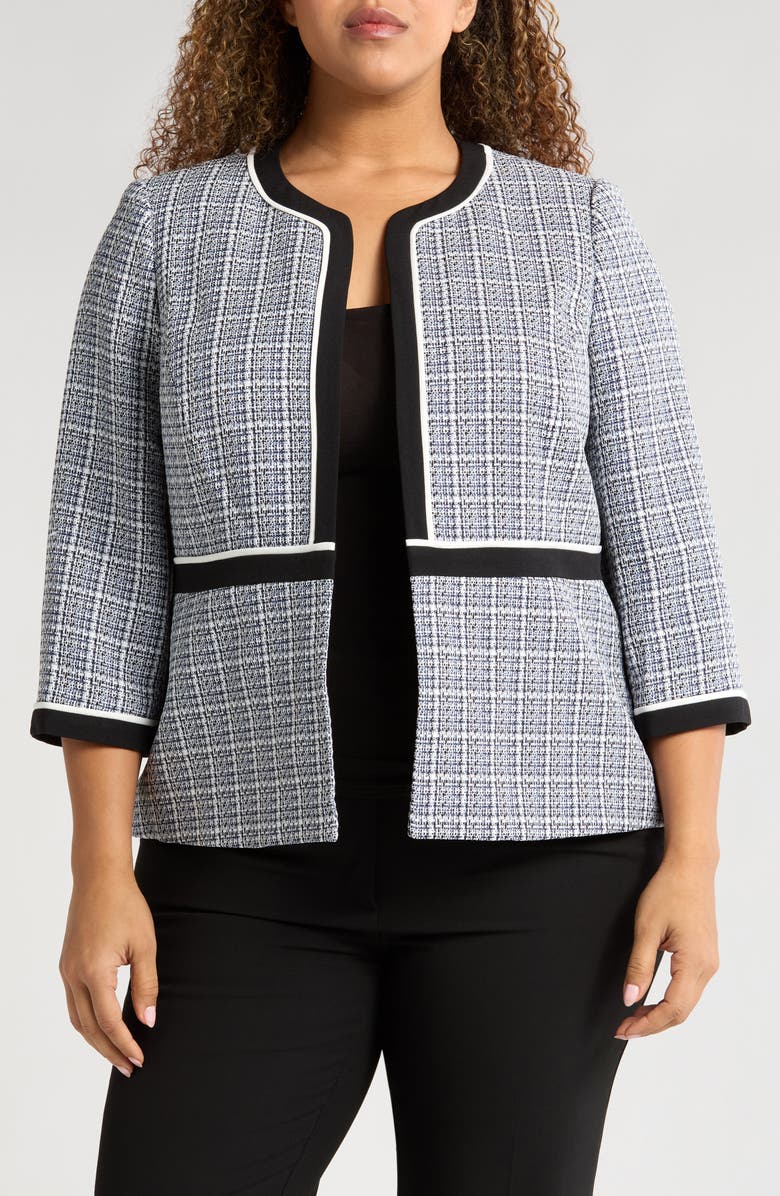 KASPER Framed Tweed Jacket, Main, color, 