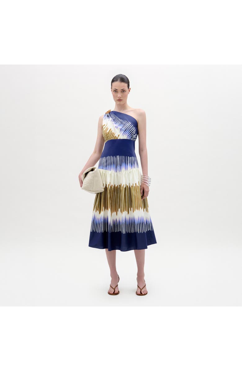 SILVIA TCHERASSI Catalina Dress, Main, color, Navy Mustard Abstrac